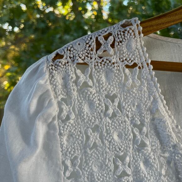 Malvin I Love Linen Women's White 100% Linen Blouse Size S - Picture 5 of 9